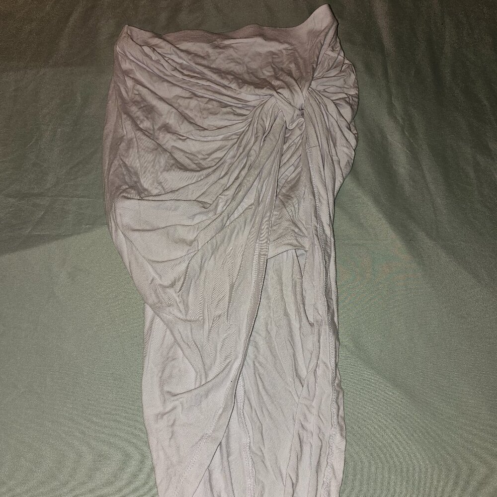 Women's Small White Skirt Asymmetrical Long